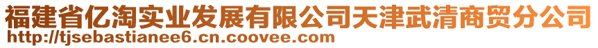 福建省億淘實(shí)業(yè)發(fā)展有限公司天津武清商貿(mào)分公司