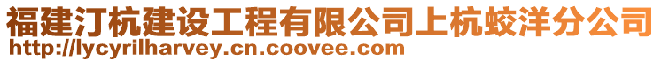 福建汀杭建設工程有限公司上杭蛟洋分公司