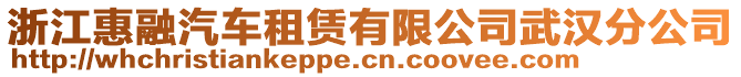 浙江惠融汽車租賃有限公司武漢分公司