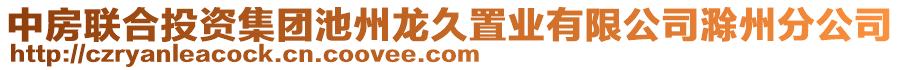 中房聯(lián)合投資集團池州龍久置業(yè)有限公司滁州分公司