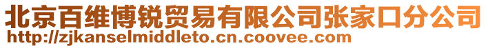 北京百維博銳貿(mào)易有限公司張家口分公司