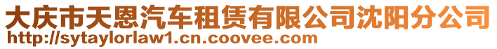 大慶市天恩汽車租賃有限公司沈陽分公司