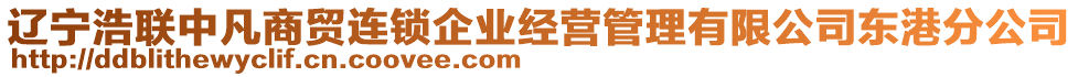 遼寧浩聯中凡商貿連鎖企業經營管理有限公司東港分公司