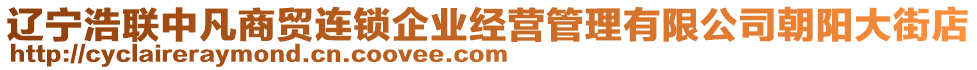 遼寧浩聯中凡商貿連鎖企業經營管理有限公司朝陽大街店