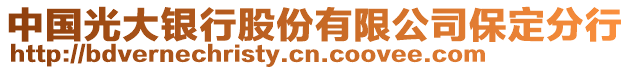 中國光大銀行股份有限公司保定分行