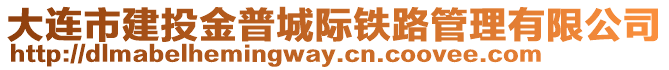 大連市建投金普城際鐵路管理有限公司