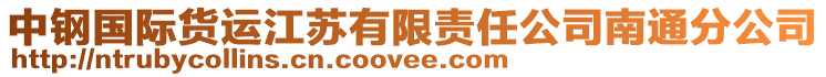 中鋼國際貨運江蘇有限責任公司南通分公司
