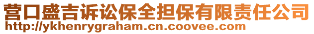 營口盛吉訴訟保全擔保有限責任公司