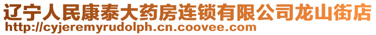 遼寧人民康泰大藥房連鎖有限公司龍山街店