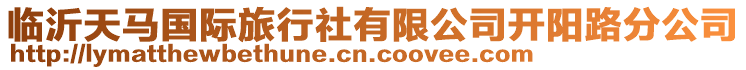 臨沂天馬國際旅行社有限公司開陽路分公司