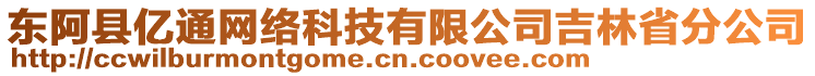 東阿縣億通網(wǎng)絡科技有限公司吉林省分公司