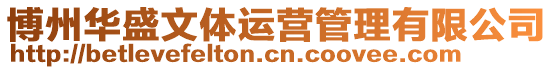 博州華盛文體運營管理有限公司