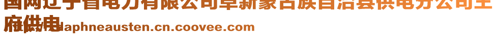 國網(wǎng)遼寧省電力有限公司阜新蒙古族自治縣供電分公司王
府供電