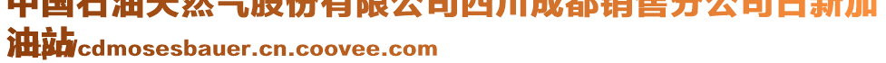 中國石油天然氣股份有限公司四川成都銷售分公司日新加
油站