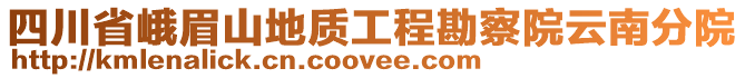 四川省峨眉山地質(zhì)工程勘察院云南分院