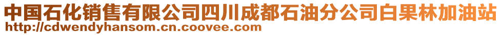 中國石化銷售有限公司四川成都石油分公司白果林加油站