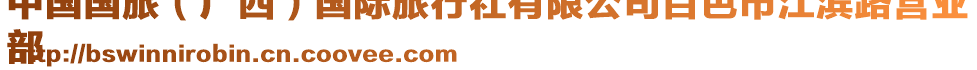 中國國旅(廣西)國際旅行社有限公司百色市江濱路營業(yè)
部