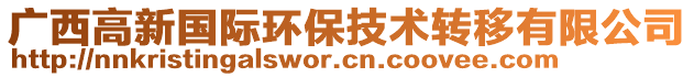 廣西高新國(guó)際環(huán)保技術(shù)轉(zhuǎn)移有限公司