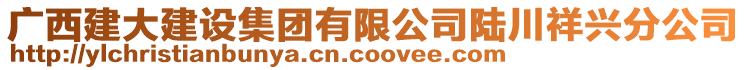 廣西建大建設(shè)集團(tuán)有限公司陸川祥興分公司