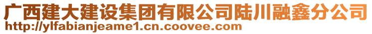 廣西建大建設集團有限公司陸川融鑫分公司