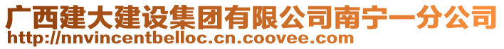 廣西建大建設集團有限公司南寧一分公司