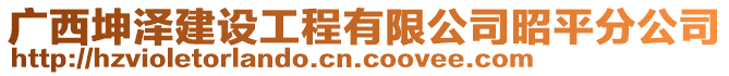 廣西坤澤建設工程有限公司昭平分公司