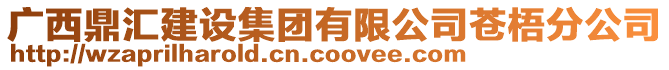 廣西鼎匯建設集團有限公司蒼梧分公司