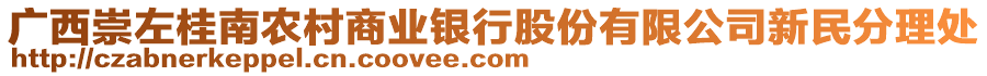 廣西崇左桂南農村商業(yè)銀行股份有限公司新民分理處