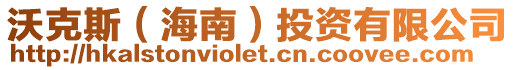 沃克斯(海南)投資有限公司