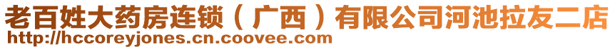 老百姓大藥房連鎖(廣西)有限公司河池拉友二店