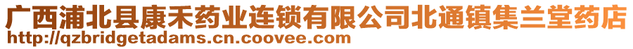 廣西浦北縣康禾藥業(yè)連鎖有限公司北通鎮(zhèn)集蘭堂藥店