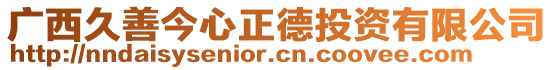 廣西久善今心正德投資有限公司