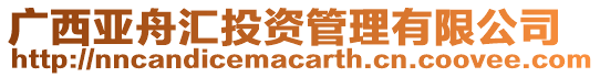 廣西亞舟匯投資管理有限公司