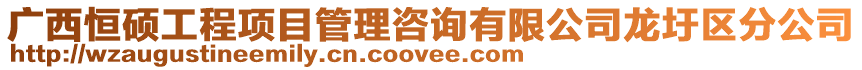 廣西恒碩工程項目管理咨詢有限公司龍圩區(qū)分公司