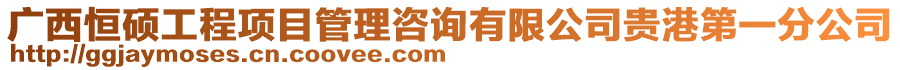 廣西恒碩工程項目管理咨詢有限公司貴港第一分公司