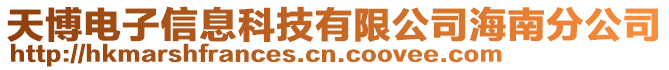 天博電子信息科技有限公司海南分公司