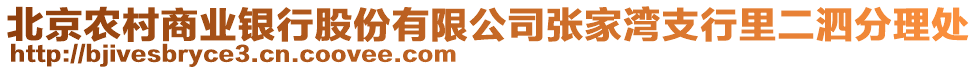 北京农村商业银行股份有限公司张家湾支行里二泗分理处