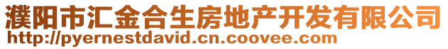 濮陽(yáng)市匯金合生房地產(chǎn)開發(fā)有限公司