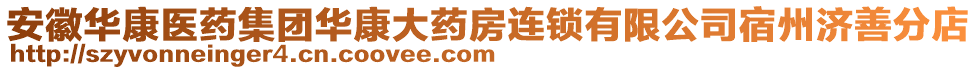 安徽華康醫(yī)藥集團華康大藥房連鎖有限公司宿州濟善分店