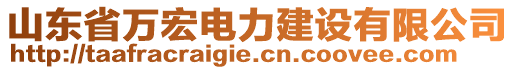 山東省萬宏電力建設(shè)有限公司