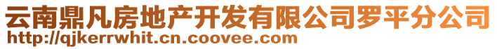 云南鼎凡房地产开发有限公司罗平分公司