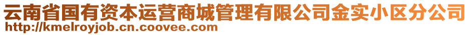 云南省國(guó)有資本運(yùn)營(yíng)商城管理有限公司金實(shí)小區(qū)分公司