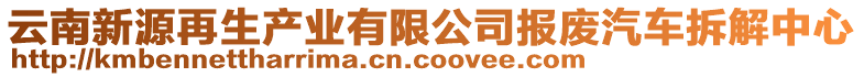云南新源再生產業有限公司報廢汽車拆解中心