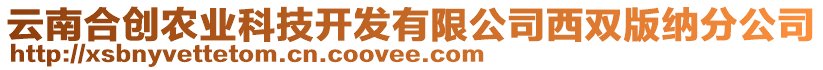 云南合創(chuàng)農(nóng)業(yè)科技開發(fā)有限公司西雙版納分公司