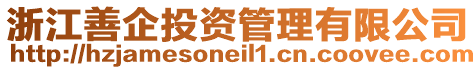 浙江善企投資管理有限公司