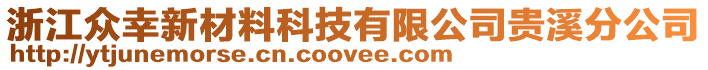 浙江眾幸新材料科技有限公司貴溪分公司