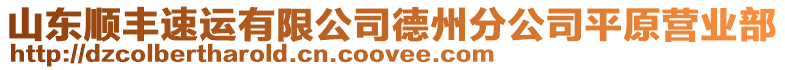 山東順豐速運有限公司德州分公司平原營業(yè)部