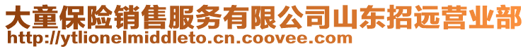 大童保險(xiǎn)銷售服務(wù)有限公司山東招遠(yuǎn)營業(yè)部