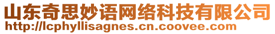 山東奇思妙語網(wǎng)絡(luò)科技有限公司