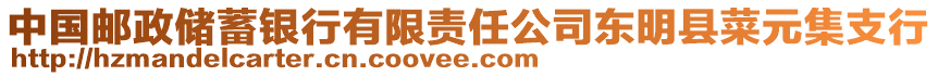 中國郵政儲蓄銀行有限責(zé)任公司東明縣菜元集支行